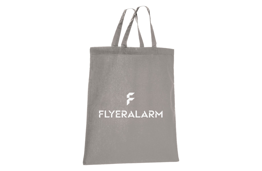 Basic cotton bag light grey