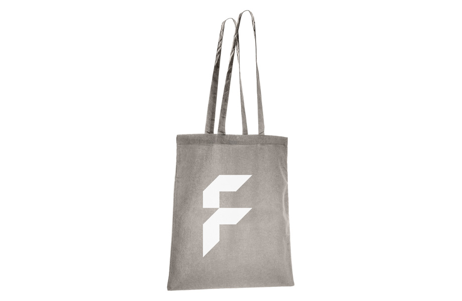 Basic cotton bag light grey