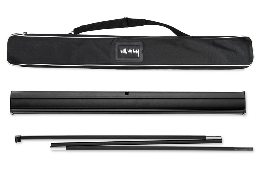 Basic roller banners, mechanism and print, black