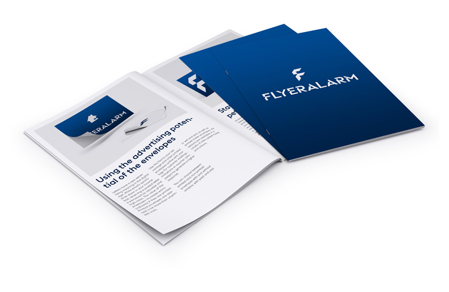 Brochures with staple binding (with finishes)