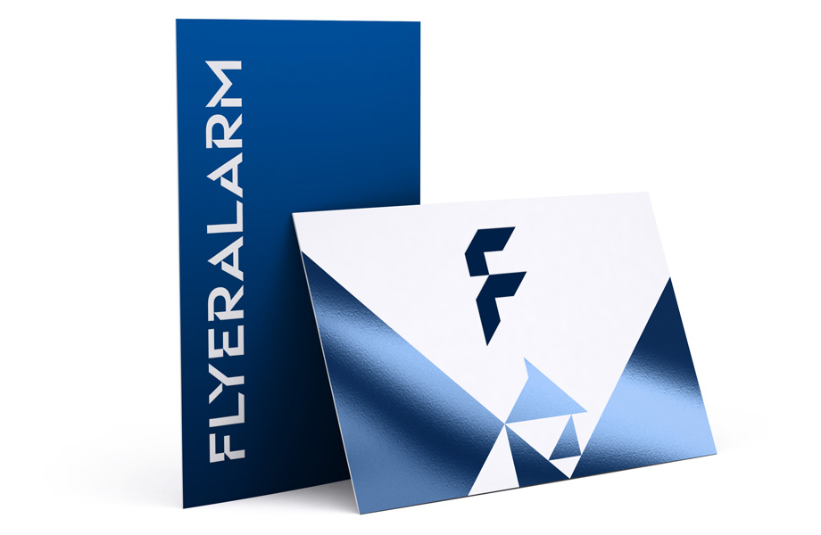 Business cards with partial UV varnish