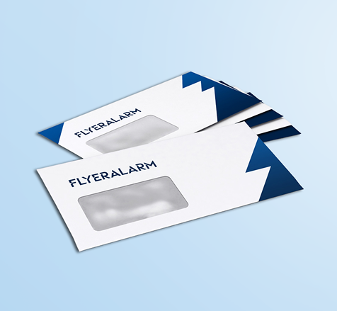 Envelopes with window on the left, peel and seal