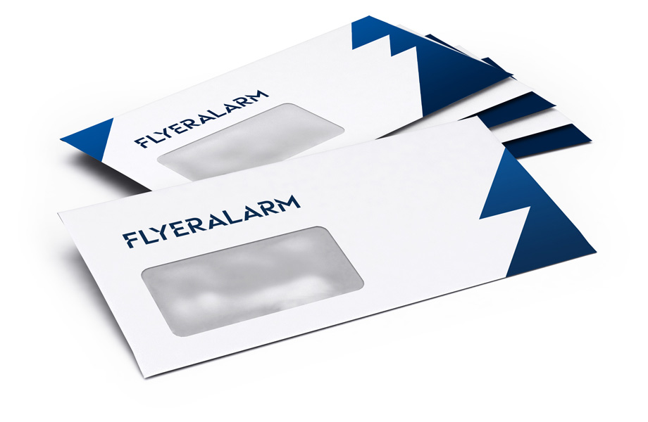 Envelopes with window on the left, peel and seal