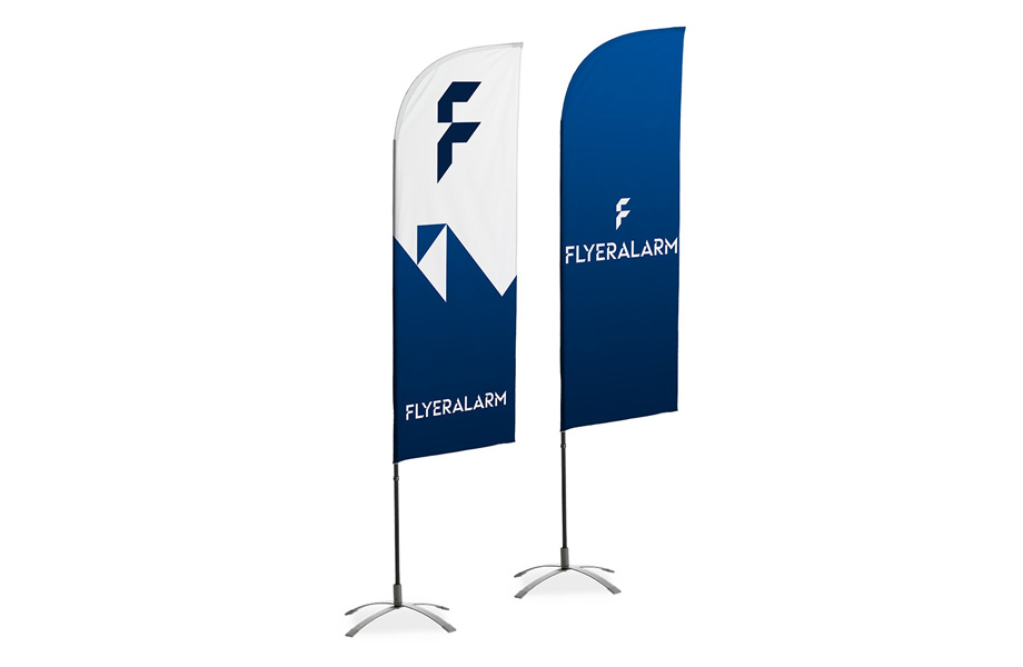 Feather flags, mechanism and print