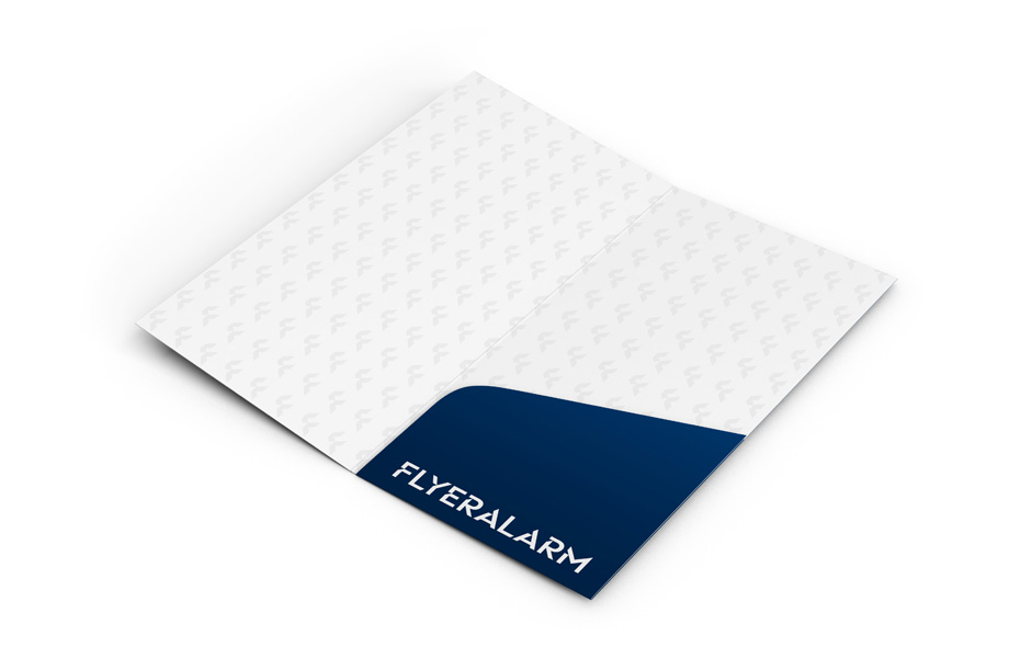 Folders with glued pocket, square