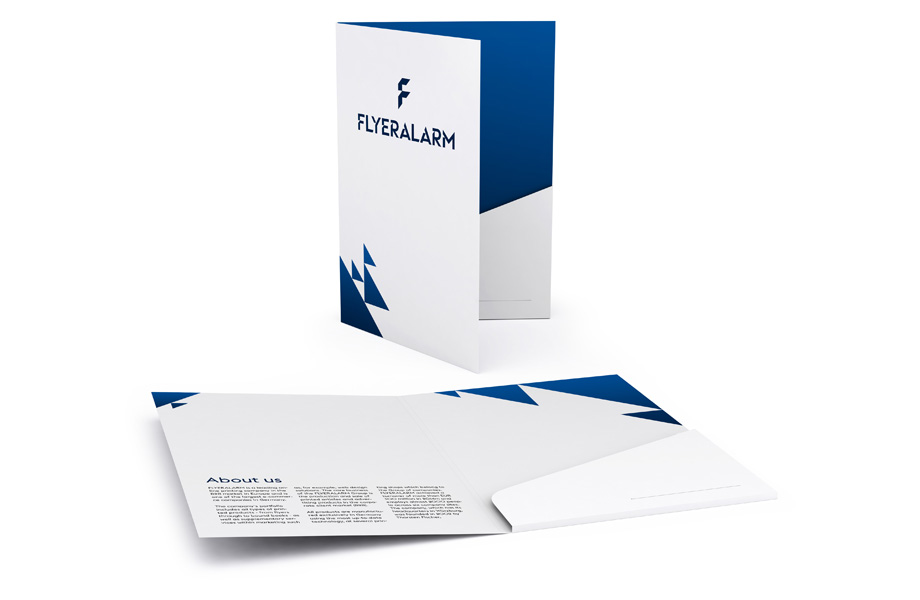 Folders with glued pocket