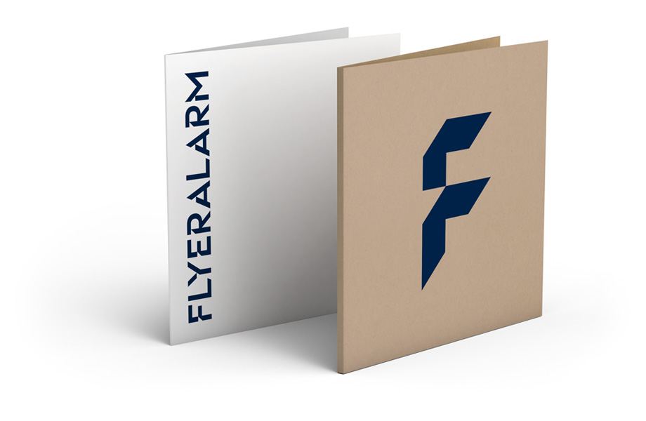 Folders with glued pocket, square