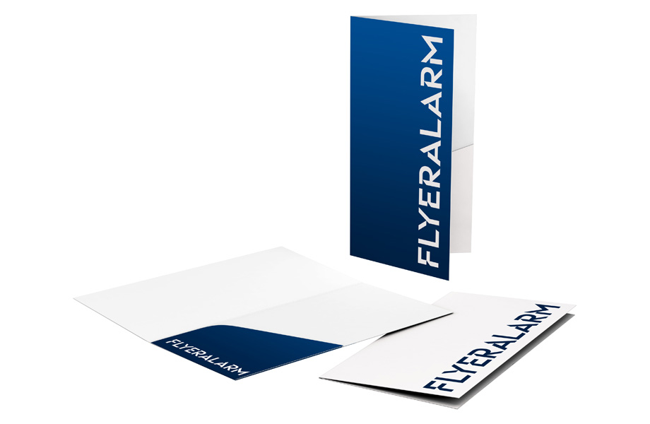 Folders with glued pocket