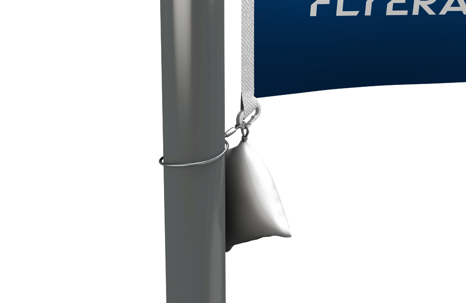 Hoisting flags for poles with banner arm