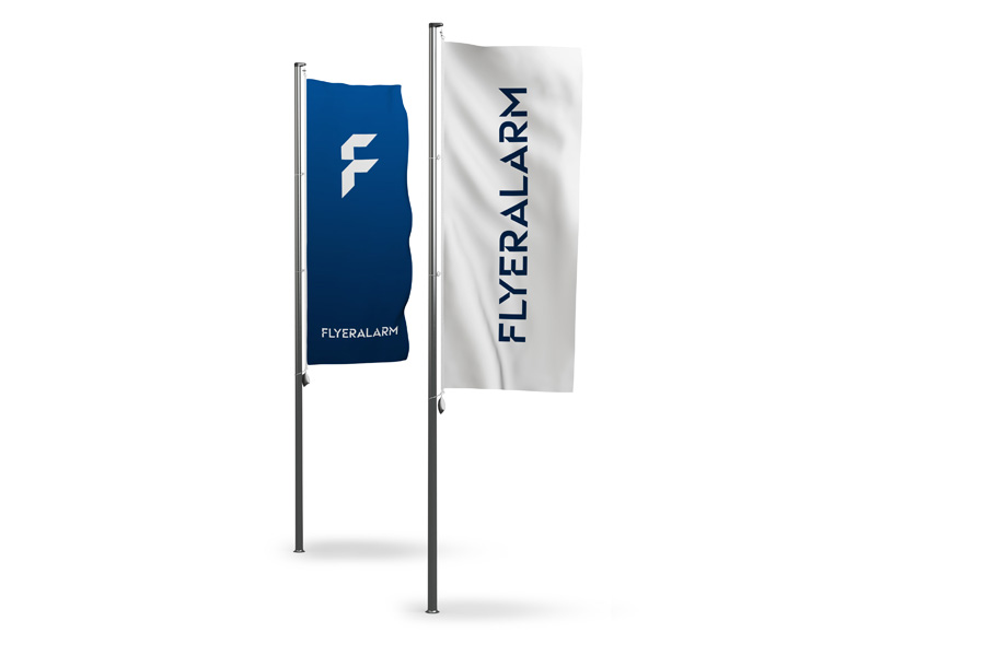 Hoisting flags for poles without side arm