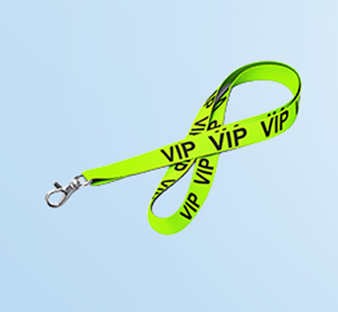 Neon lanyards with standard text