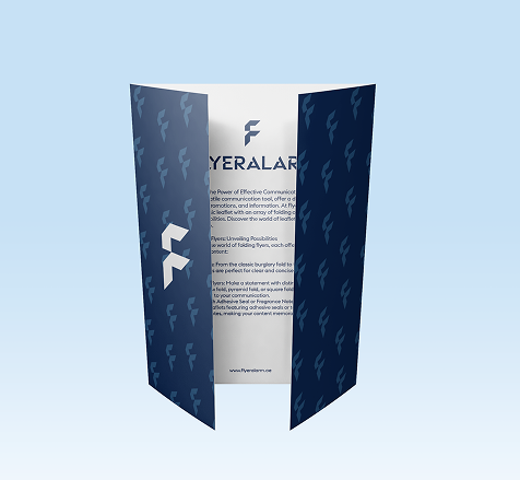 Folded leaflets, closed gate fold