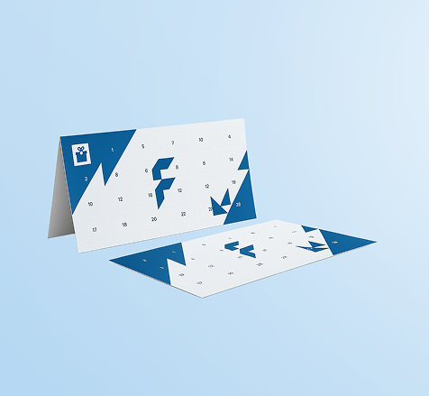 Advent calendars - greetings cards, 4-sided