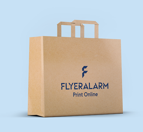 Paper carrier bags, flat handles