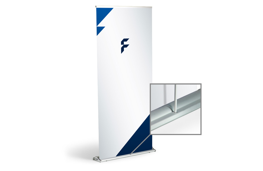 Premium roller banners, mechanism and prin