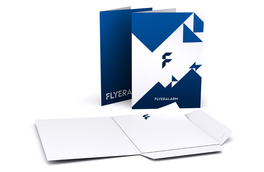 Presentation folder - two interlocking flaps, portrait