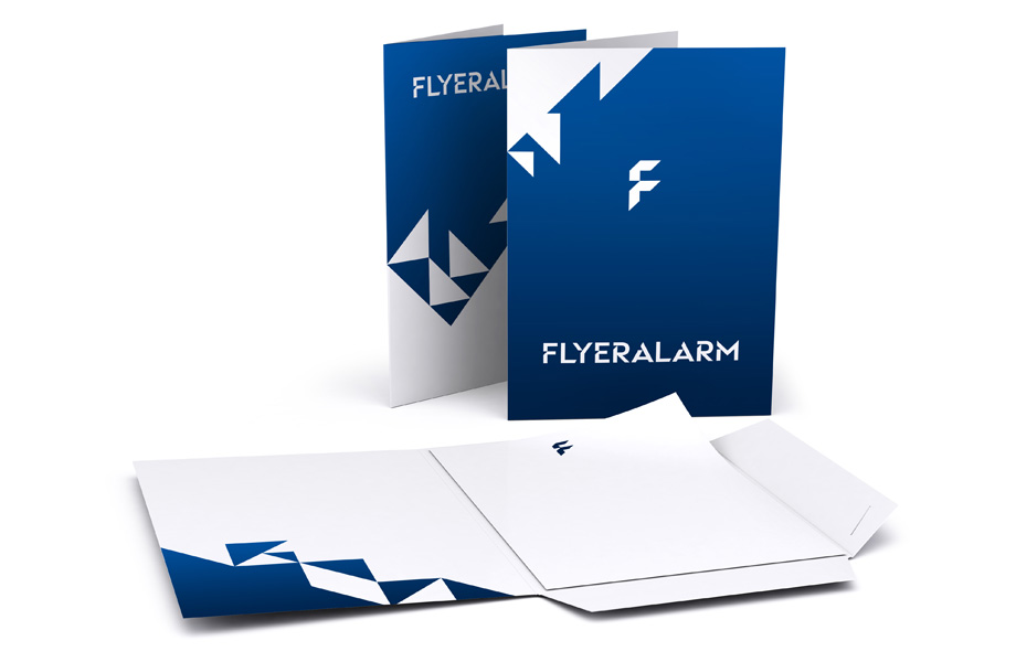 Presentation folder - two interlocking flaps, portrait