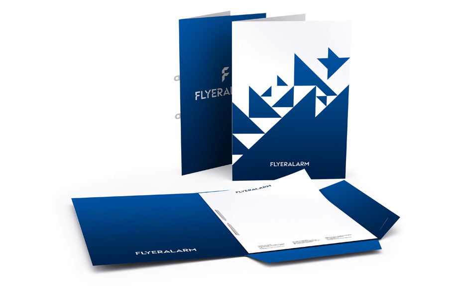Presentation folder - two interlocking flaps, portrait