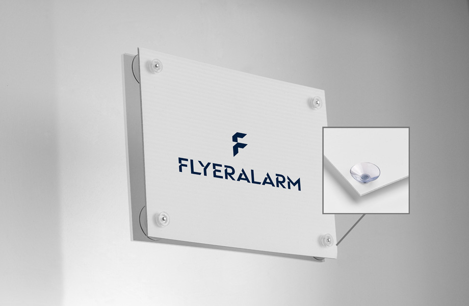 Twin-wall sheets - suction cups in all 4 corners