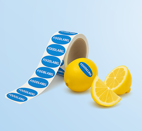 Food labels on a roll