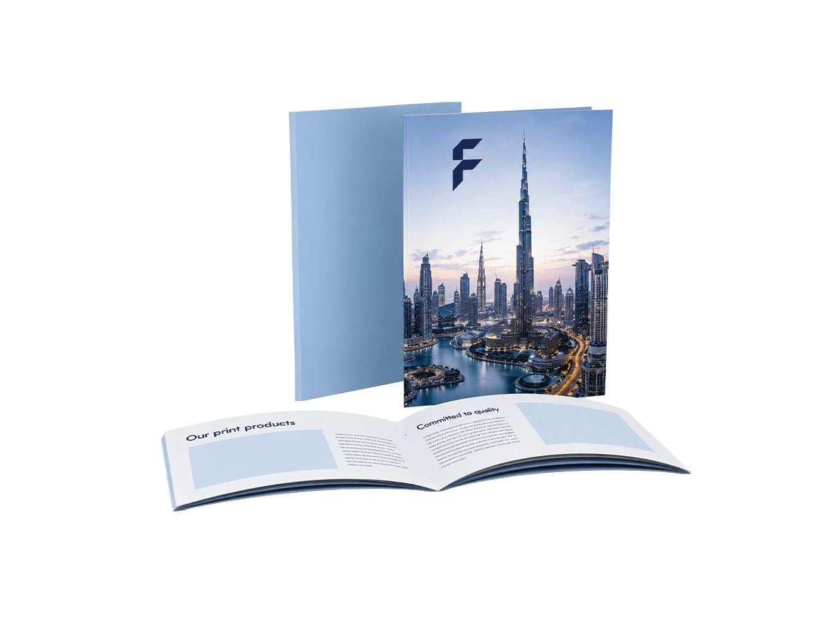 Brochures with staple binding (with finishes)