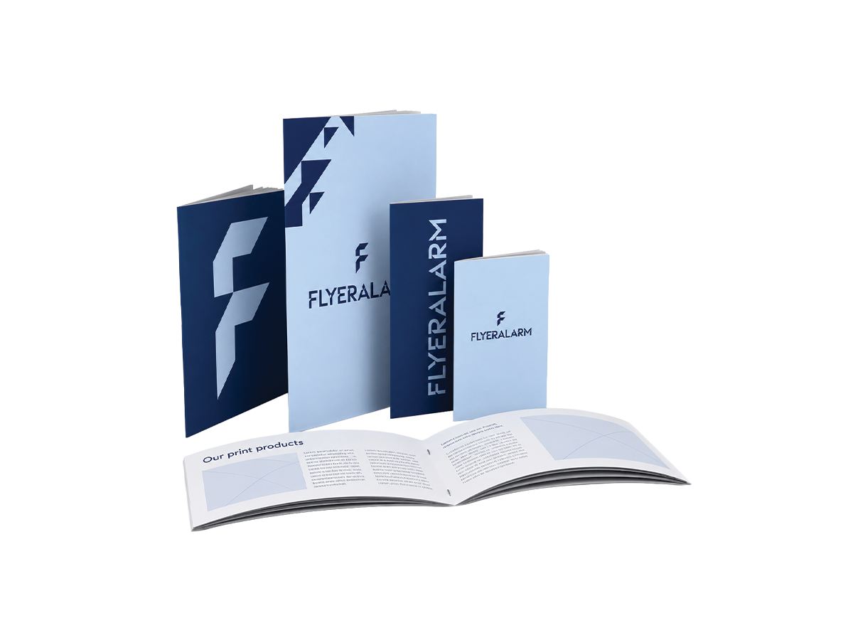 Standard brochures with staple binding