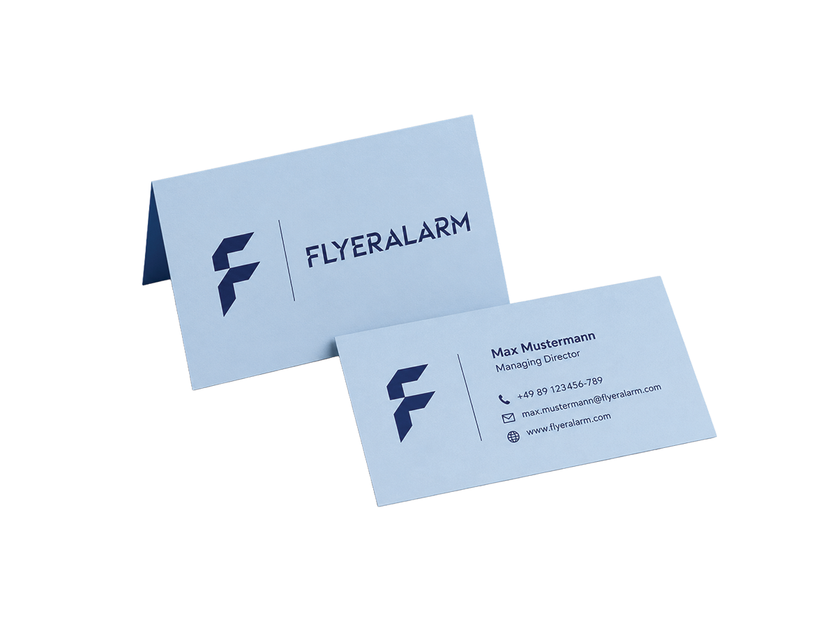 Standard folded business cards