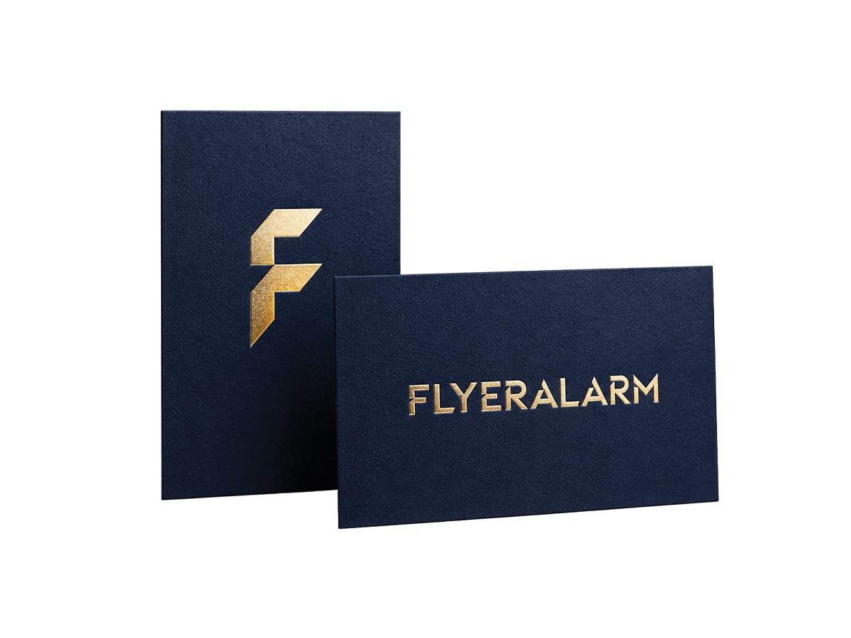 Business cards with finish