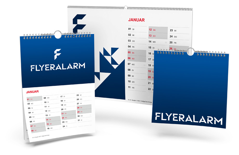 Wall calendars with staple binding